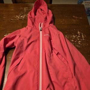 Columbia Pink Hooded Windbreaker